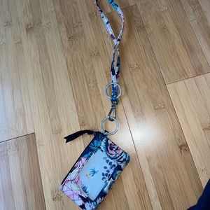 Vera Bradley Floral Lanyard and Wallet